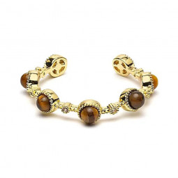 Bague en Laiton et Oeil de Tigre