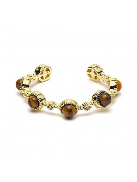 Bague en Laiton et Oeil de Tigre