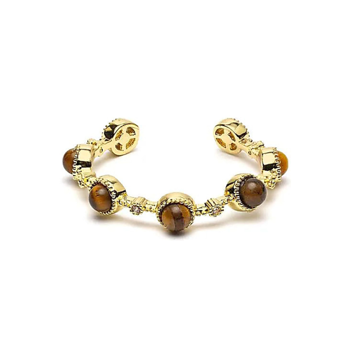 Bague en Laiton et Oeil de Tigre