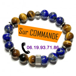 Bracelet Boules en Lapis...