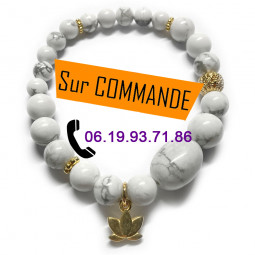 Bracelet en Howlite -...