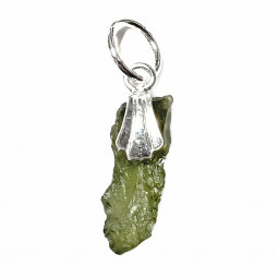 Pendentif Argent et Moldavite Brute
