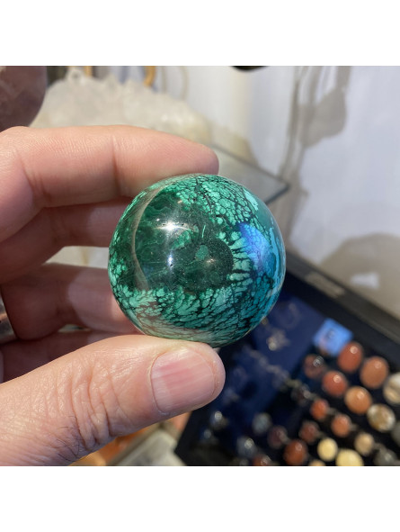 Sphère en Malachite de 43 mm