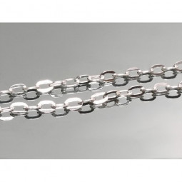 Large Chaine en Argent - Longueur 60 cm