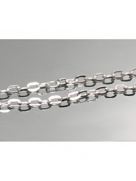 Large Chaine en Argent - Longueur 60 cm