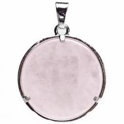 Pendentif Fleur de vie Avec Quartz Rose