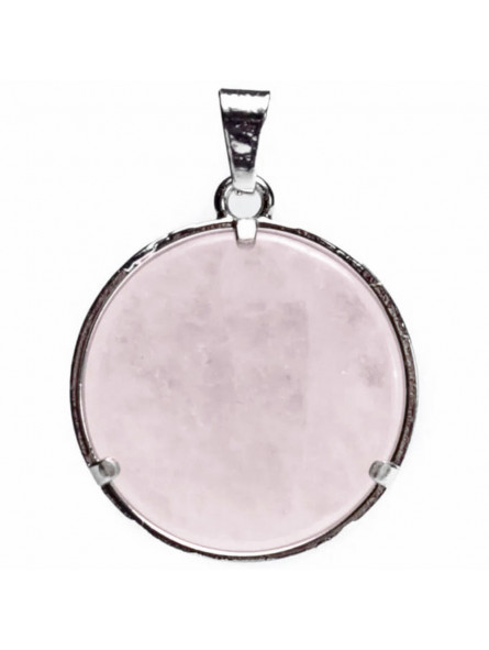 Pendentif Fleur de vie Avec Quartz Rose