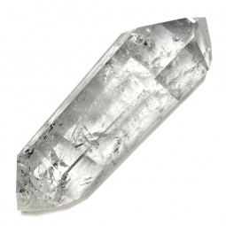 Pointe en Cristal de Roche Polie Biterminée - 248 Grammes