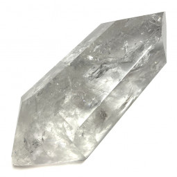 Pointe en Cristal de Roche Polie Biterminée - 395 Grammes