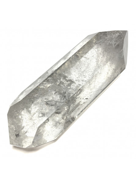 Pointe en Cristal de Roche Polie Biterminée - 150 Grammes
