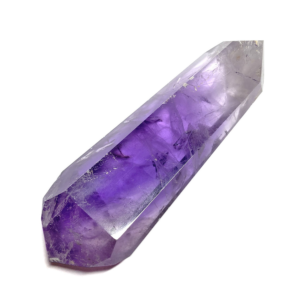Pointe Biterminée en Améthyste - 33 Grammes