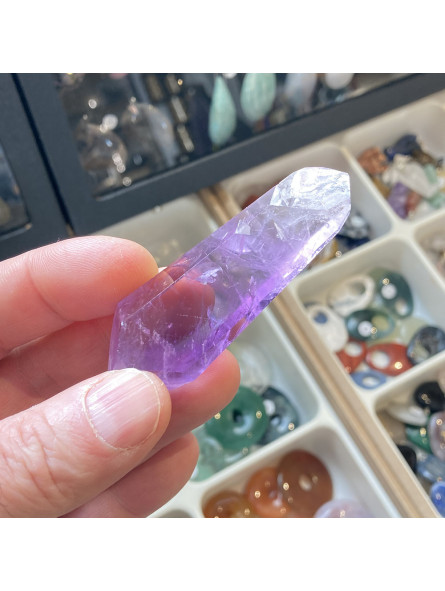 Pointe Biterminée en Améthyste - 33 Grammes