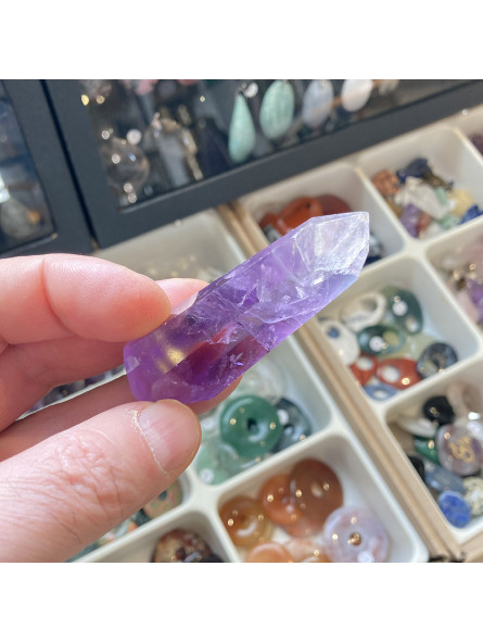 Pointe Biterminée en Améthyste - 33 Grammes