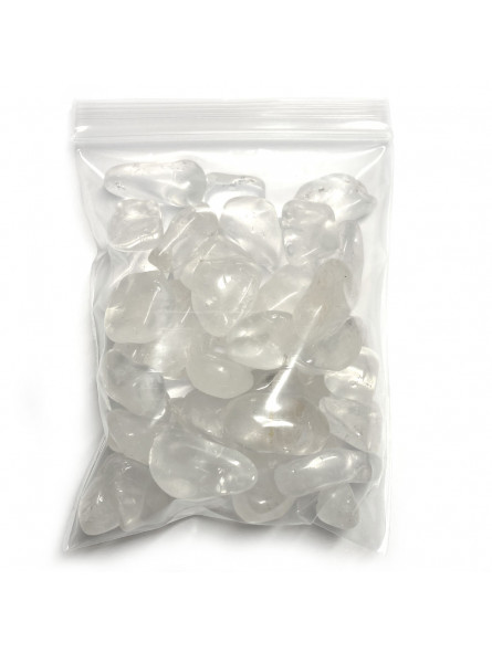 Pierre Roulée de Cristal de Roche en Sachet de 100 Grammes