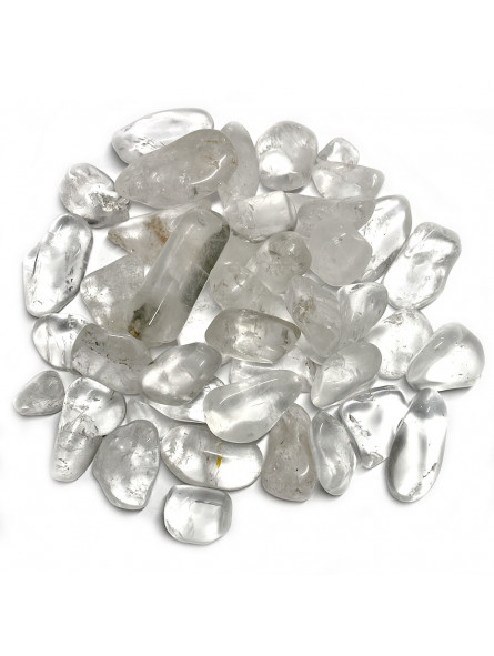 Pierre Roulée de Cristal de Roche en Sachet de 100 Grammes