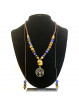 Collier micro macramé en Oeil de Tigre & Lapis Lazuli