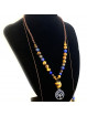 Collier micro macramé en Oeil de Tigre & Lapis Lazuli