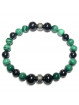 Bracelet Boules Masculin ou Mixte en Shungite & Malachite