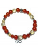 Bracelet Boules Création en Cornaline, Citrine & signe Infini
