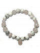 Bracelet Boules Création en Quartz Rose & en Howlite