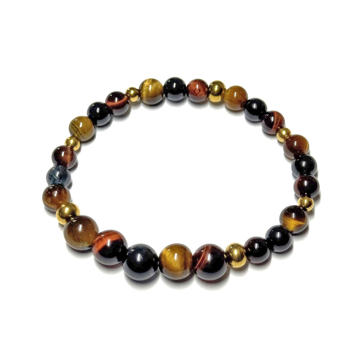 Bracelet 3 Œil, Oeil de Tigre, Oeil de Taureau & Œil de Faucon