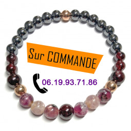 Bracelet Boules en Grenat,...