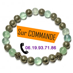Bracelet Boules en Fluorite...