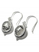 Boucles d'Oreilles en Quartz Tourmaline & Argent