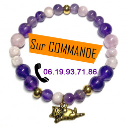 Bracelet Boules en Kunzite,...