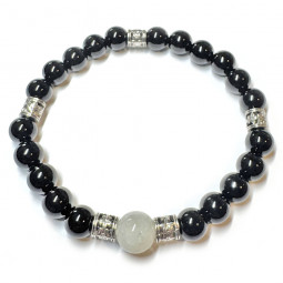 Bracelet Boules Pierre de Lune & Onyx