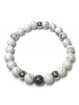 Bracelet Boules Yin & Yang en Basalte & Howlite