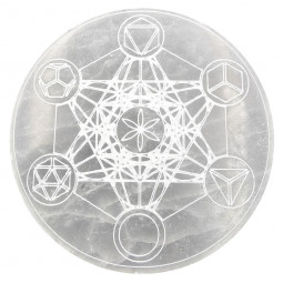 Palet en Sélénite de 10 cm avec Metatron