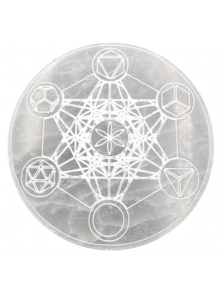 Palet en Sélénite de 12 cm avec Metatron