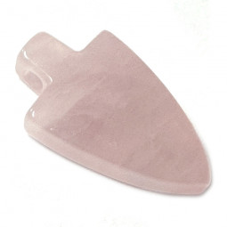 Pendentif Percé en Quartz Rose - Pointe de Flèche