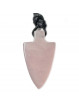 Pendentif Percé en Quartz Rose - Pointe de Flèche