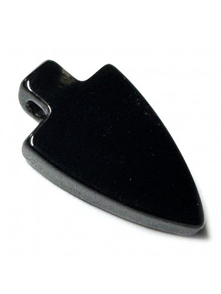 Pendentif Percé en Obsidienne Noire - Pointe de Flèche