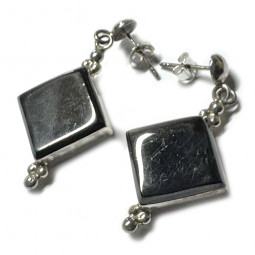 Boucles d'Oreilles en Shungite & Argent