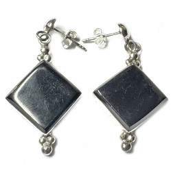 Boucles d'Oreilles en Shungite & Argent