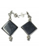 Boucles d'Oreilles en Shungite & Argent