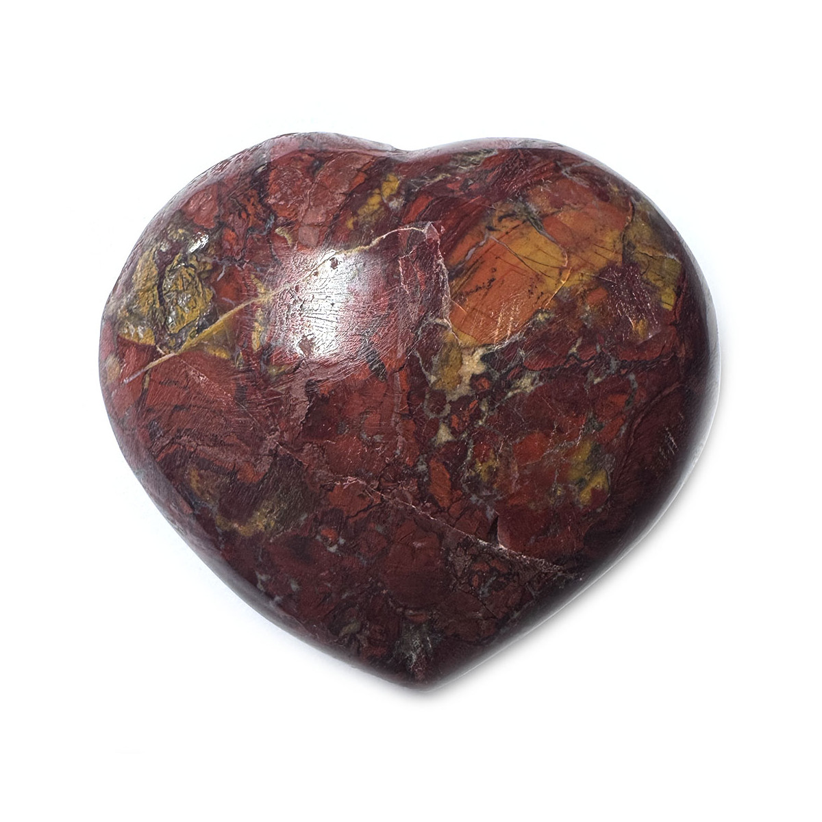 Coeur en Jaspe Rouge - 130 Grammes