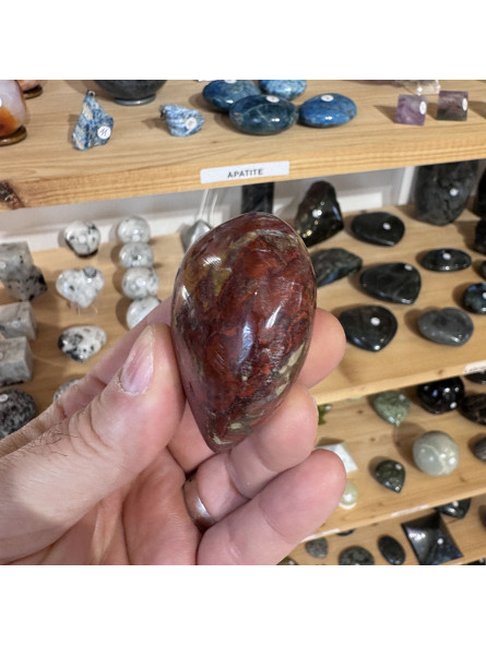 Coeur en Jaspe Rouge - 130 Grammes