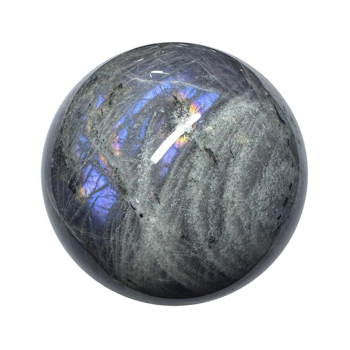 Sphère en Labradorite de 72 mm de Diamètre