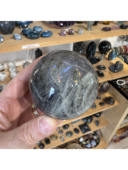 Sphère en Labradorite de 72 mm de Diamètre