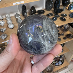 Sphère en Labradorite de 72 mm de Diamètre