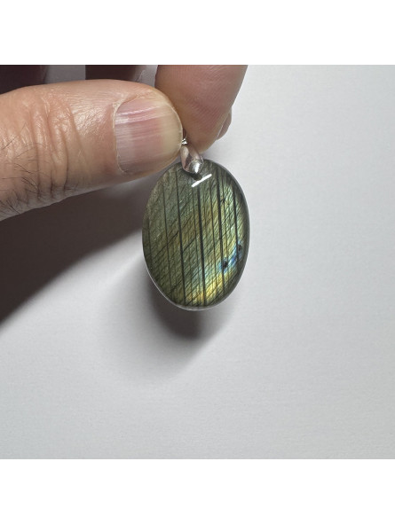 Pendentif en Labradorite - Forme ovale