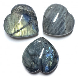 Coeur en Labradorite 35mm