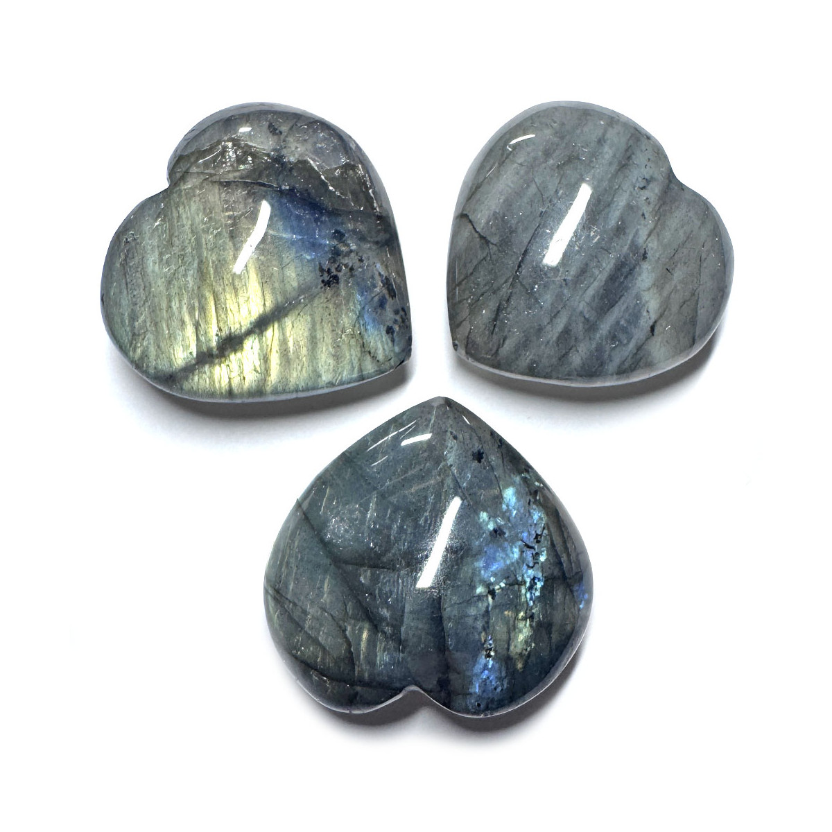 Coeur en Labradorite 35mm