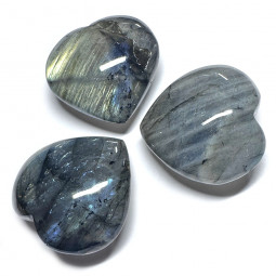 Coeur en Labradorite 35mm