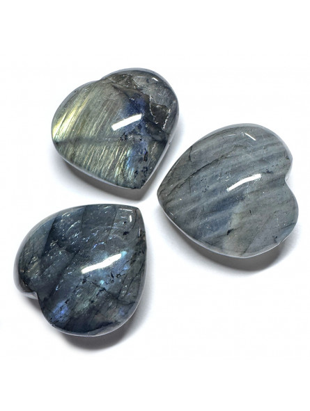 Coeur en Labradorite 35mm