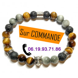 Bracelet en Oeil de Tigre,...